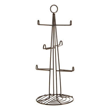 Vertex Black Nickel Finish 6 Cup Mug Tree