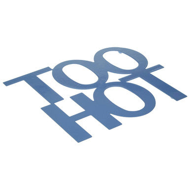 Alpha Blue Enamel Too Hot Metal Trivet