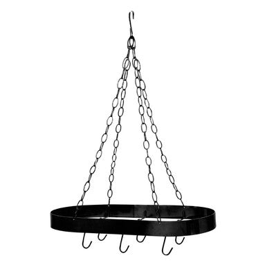 Valen Matt Black Oval Ceiling Rack