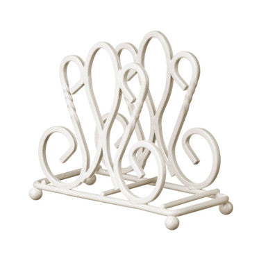 De Lis Cream Metal Napkin Holder