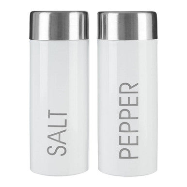 Liberty White Enamel Salt And Pepper Set