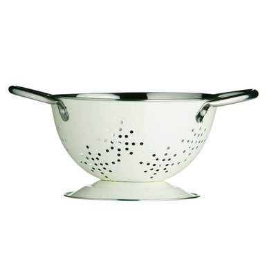 Retro Cream Enamel Mini Colander