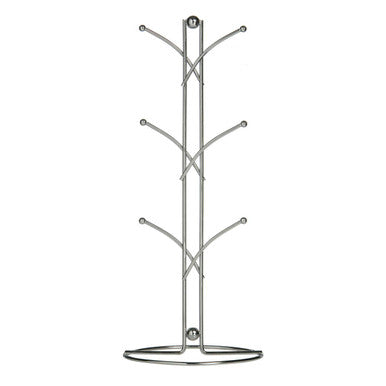 Helix Chrome 6 Cup Mug Tree