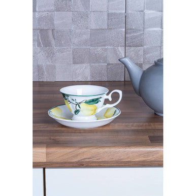 Orchard Fruits Lemon Tree Cup And Saucer