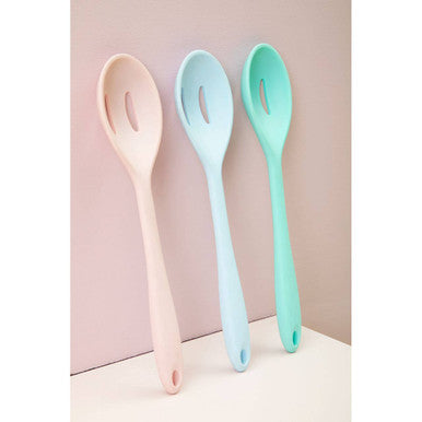 Zing Light Blue Silicone Slotted Spoon