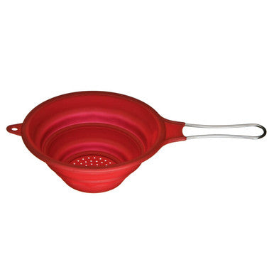 Zing Red Silicone Collapsible Strainer
