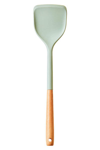 Nova Sage Green Silicone Head Turner With Round Wood Handle