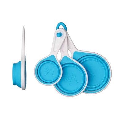 Zing Blue Collapsible Silicone Measuring Cups