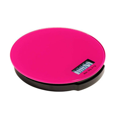 Zing Hot Pink Glass Kitchen Scale 2Kg