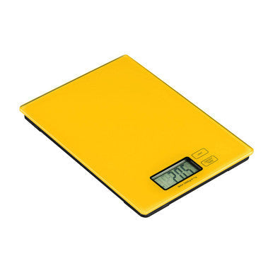 Zing Yellow Glass Rectangular Kitchen Scale