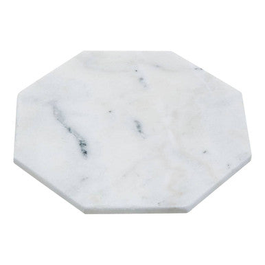 Kindia White Finish Octagonal Marble Trivet