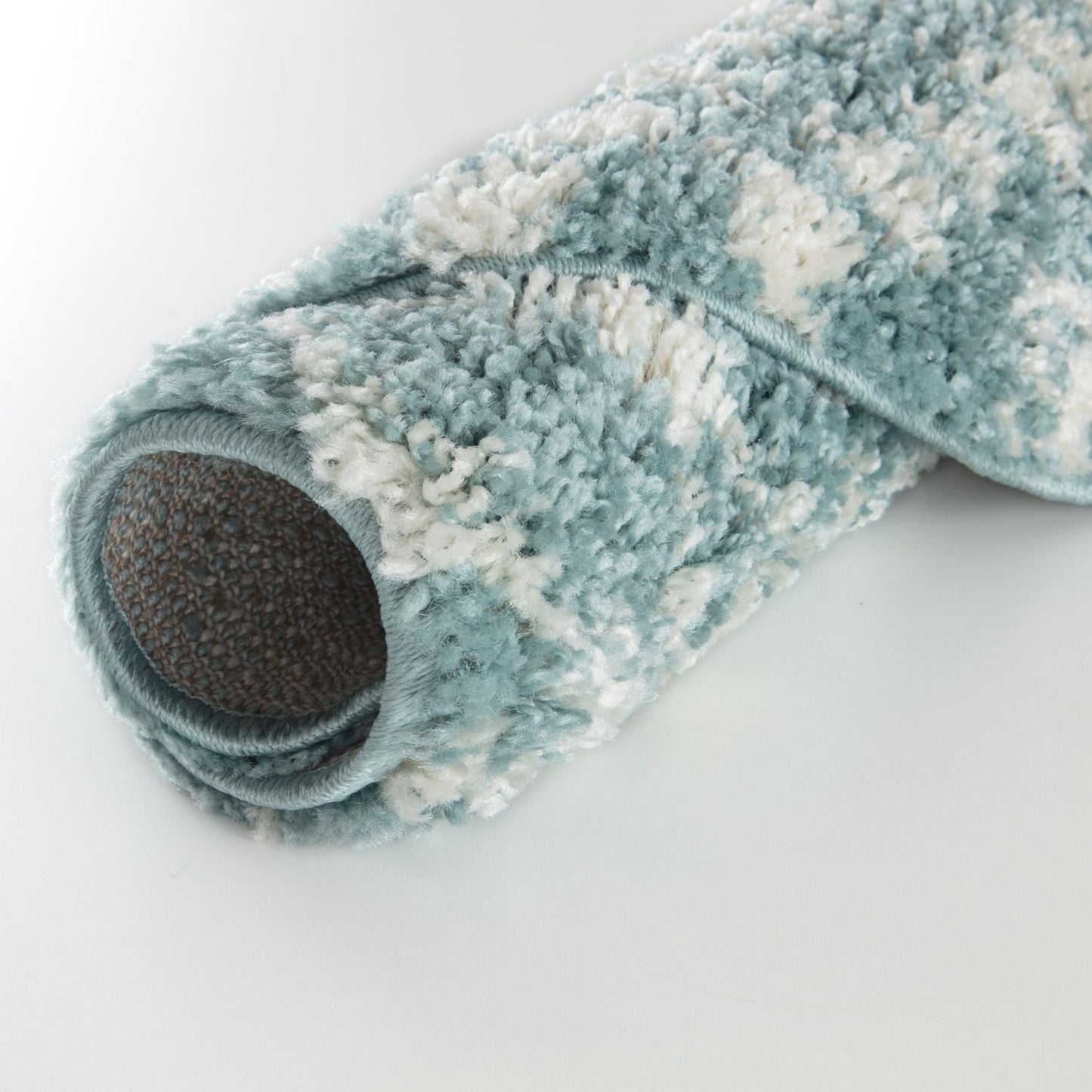 Moroccan Duck Egg Blue Shaggy Rug | 1050