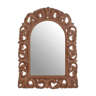 Tristram Antique Brown Arc Leaf Wall Mirror