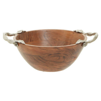 Vine Acacia Wood Large Round Bowl