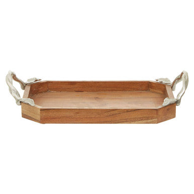Vine Acacia Wood Small Rectangular Tray