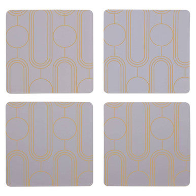 Frosted Deco Set Of 4 Lilac Coasters