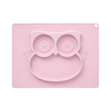 Zing Pastel Pink Owl Food Plate