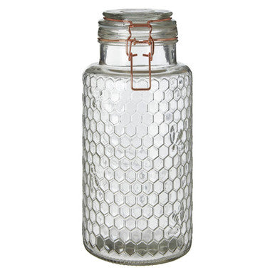 Apiary Rose Gold Wire Large Glass Jar.