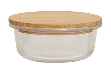 Freska 400Ml Glass Container With Bamboo Lid