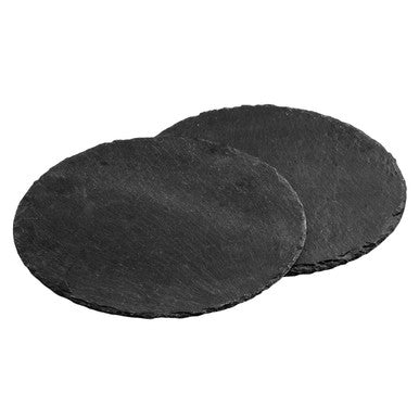 Set Of Two Slate Round Placemats