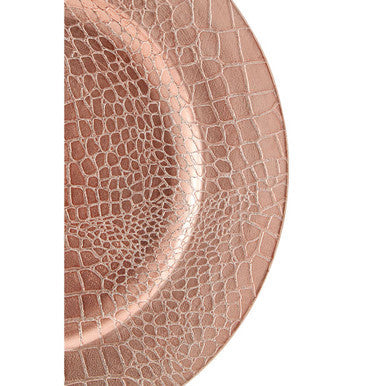Rose Gold Pebble Effect Charger Plate