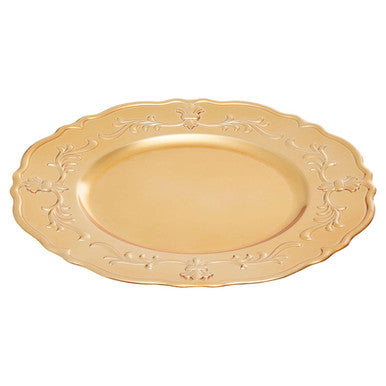 Dia Gold Finish Baroque Charger Plate