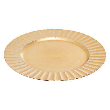 Dia Gold Finish Wave Charger Plate