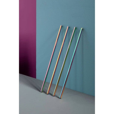 Mimo Set Of 4 Oil Slick Drinking Straws
