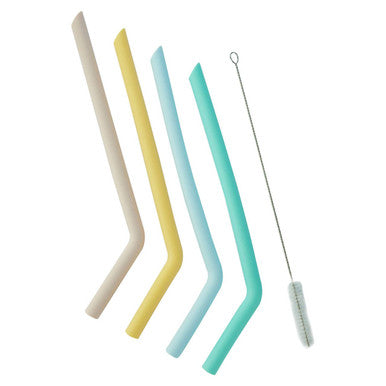 Mimo Set Of 4 Silicone Straws