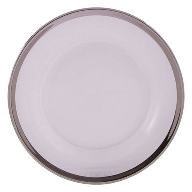 Ida 21Cm Plain Side Plate With Silver Rim