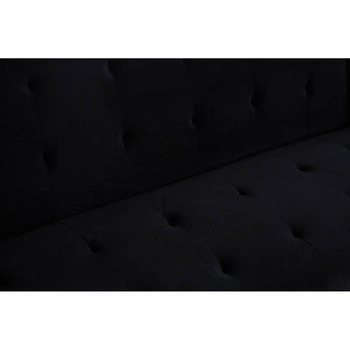 Hayton Black Velvet Sofa Bed