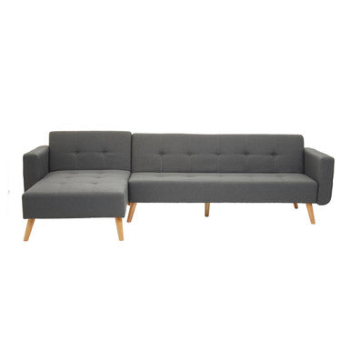 Hansa Hagen Grey Large Corner Sofa Bed