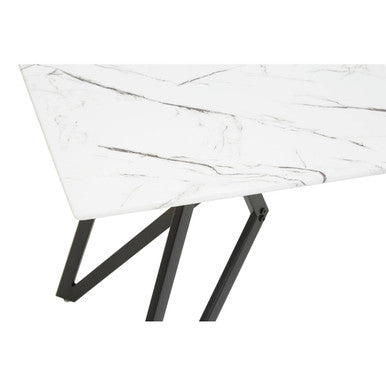 Weston Marble Effect Dining Table With 6 Chairs Set