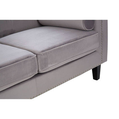 Felisa Two Seater Grey Velvet Sofa