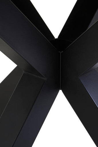 Salford Dining Table With Black Metal Legs