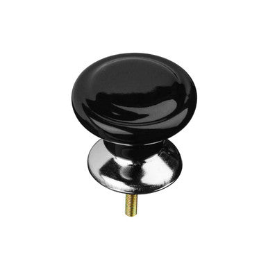 Set Of 4 Classic Design Black Ceramic Drawer Knobs