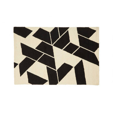 Bosie Milana Small Black and White Geometric Rug