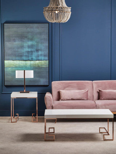 Allure Rose Gold Angled Legs Coffee Table