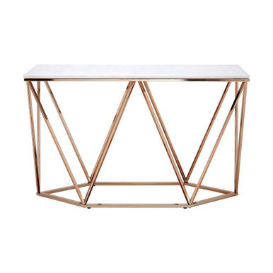 Allure Rectangular Champagne Console Table