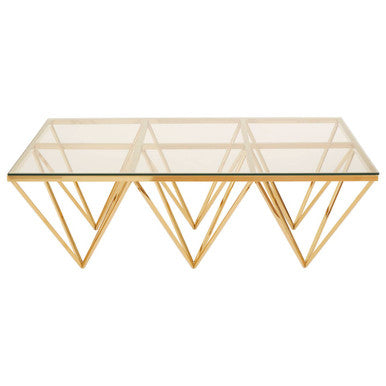 Allure Gold Prismatic Coffee Table