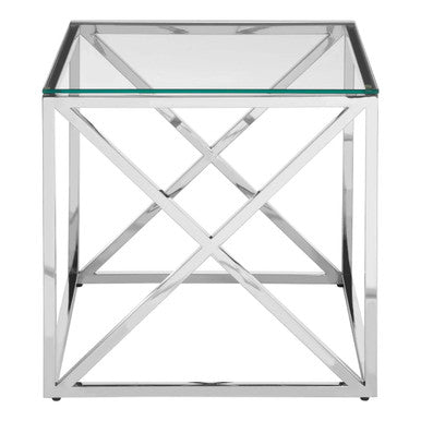 Allure End Table With Cross Base