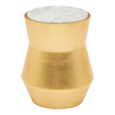 Lino Small Gold Drum Side Table
