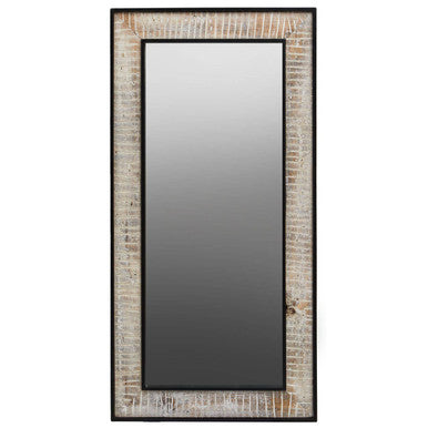 Luxor Recycled Wood Rectangular Wall Mirror