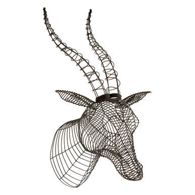Zania Black Wire Antelope Head