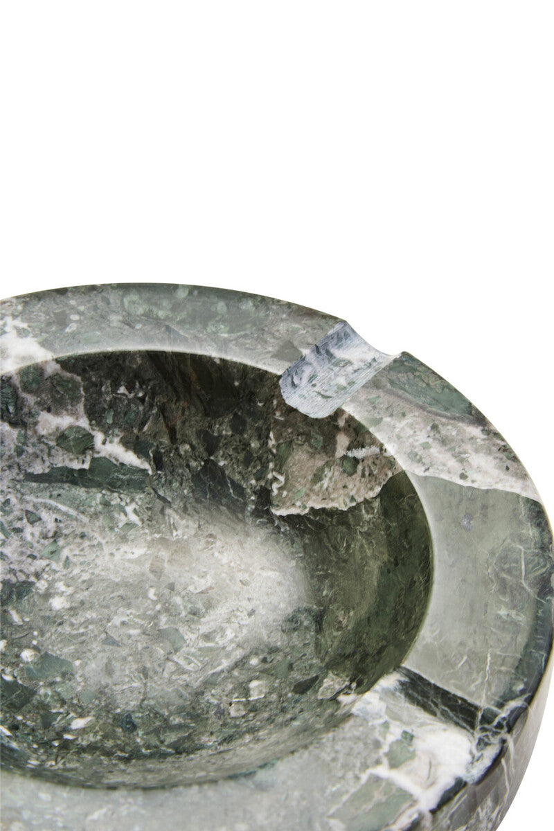 Zoro Black And White Veined Marble Ashtray