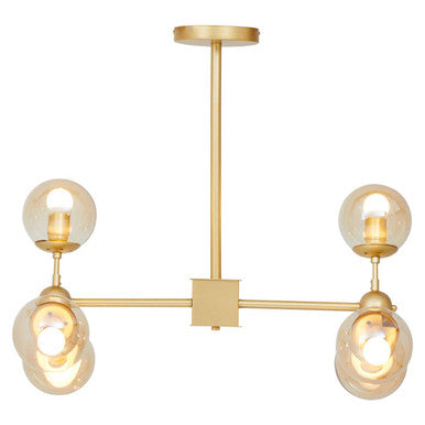 Abira Six Arm Gold Finish Pendant Light