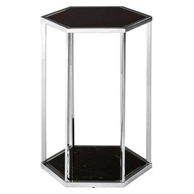 Piermount Black And Silver End Table
