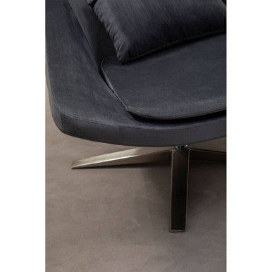 Kalo Grey Velvet Armchair