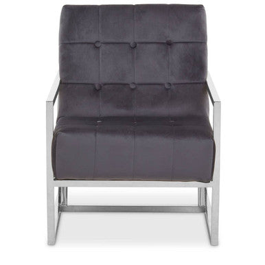 Hana Grey Velvet Chair