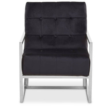 Hana Black Velvet Chair